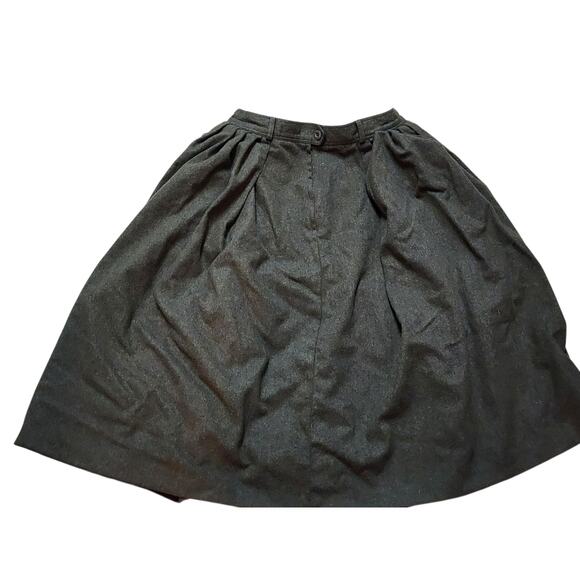 Escada Wool Midi Skirt Womens 42 USA 10 Medium Western Germany Vintage Pleated - Picture 12 of 16